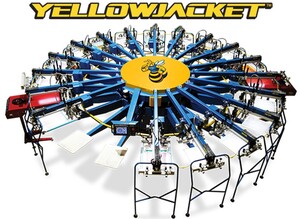 M&R YELLOWJACKET 20/20 PRINT AREA 16 STATION 14 COLOR AUTOMATIC TEXTILE PRESS